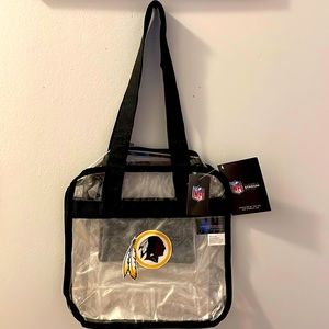 NWT NFL clearly stadium approved tote bag. Washington NFL. 11”x12”